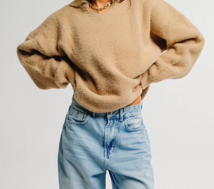 Desert Drift Mohair Polo Sweater (Unisex)