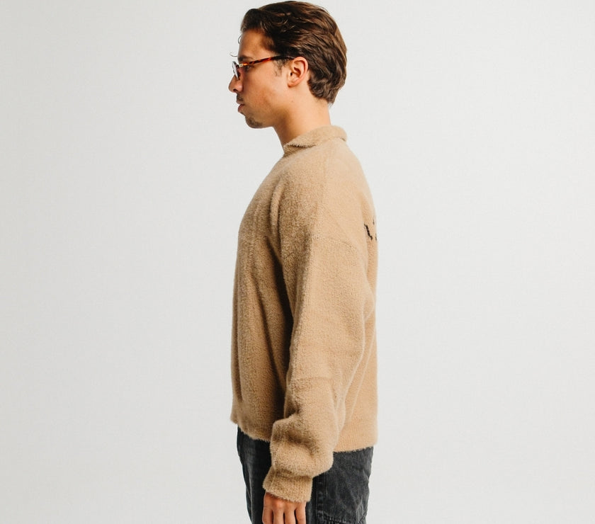 Desert Drift Mohair Polo Sweater (Unisex)