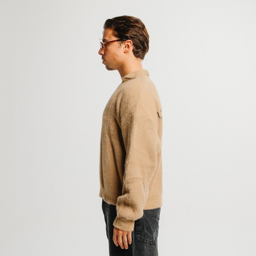 Desert Drift Mohair Polo Sweater (Unisex)