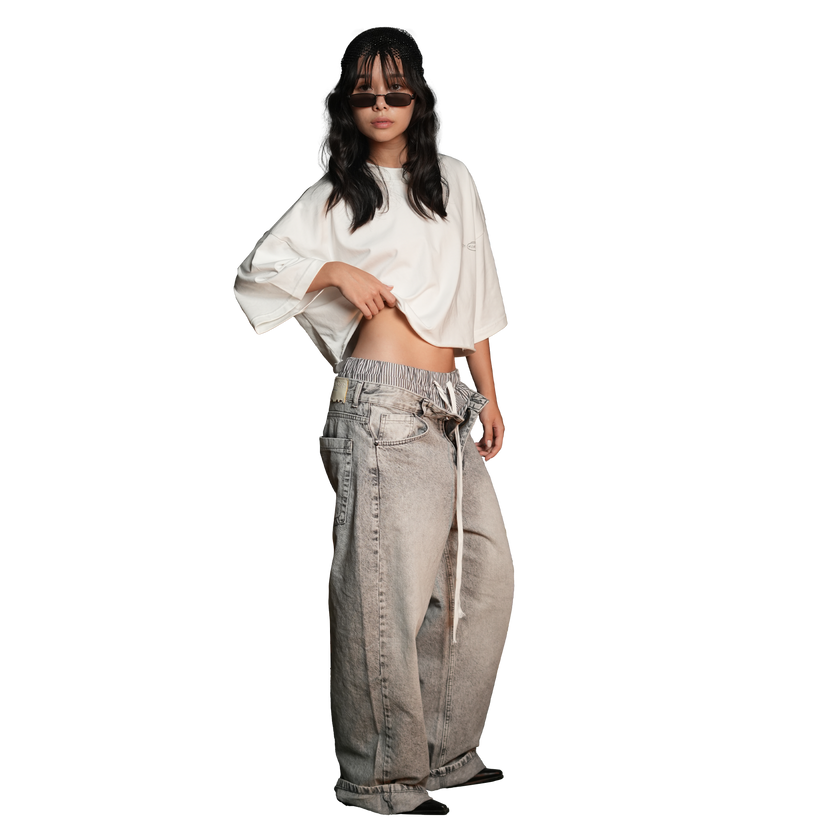 BAGGY DENIM – LIGHT GREY
