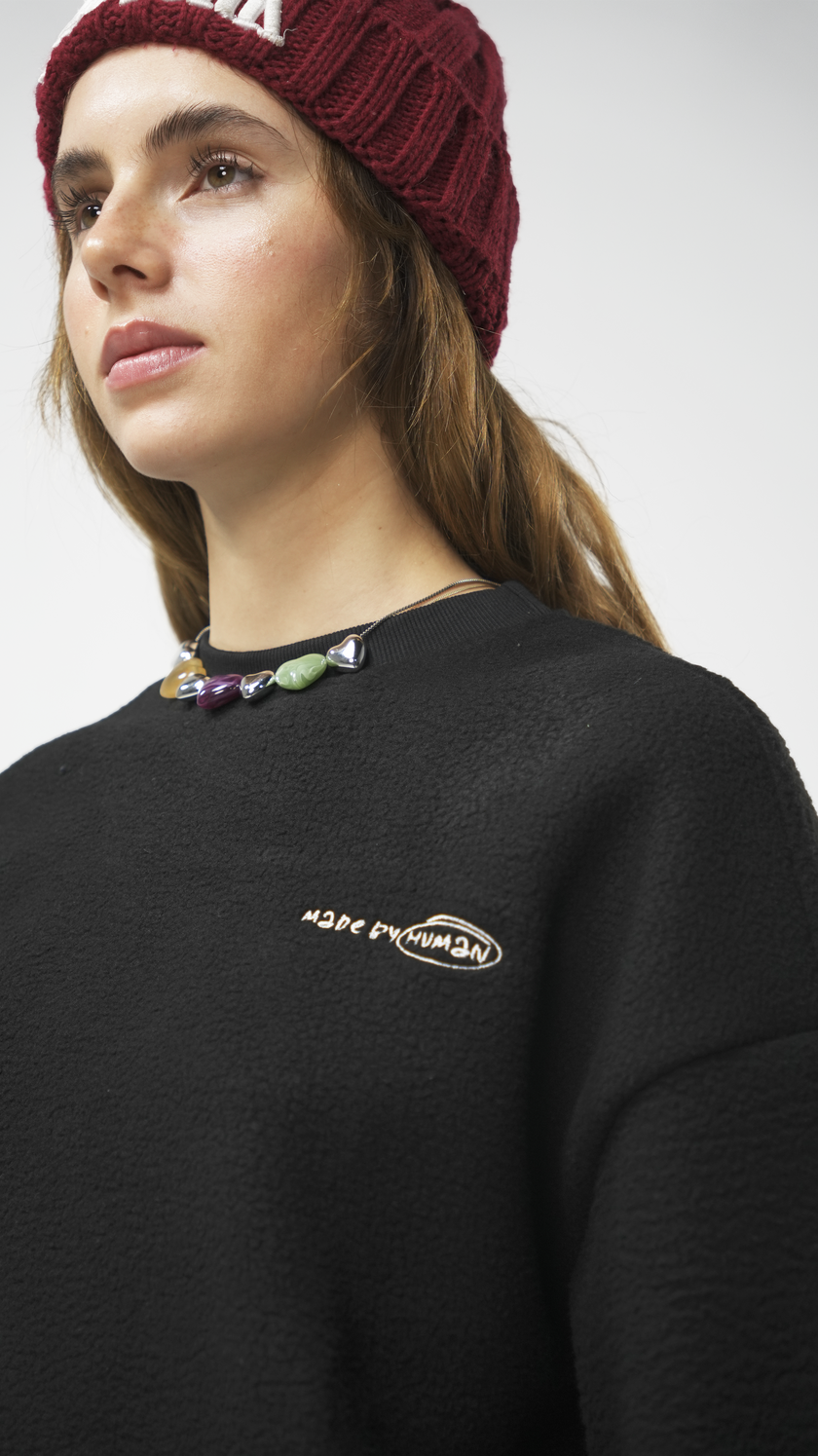 FLEECE 01 — CREW | Black