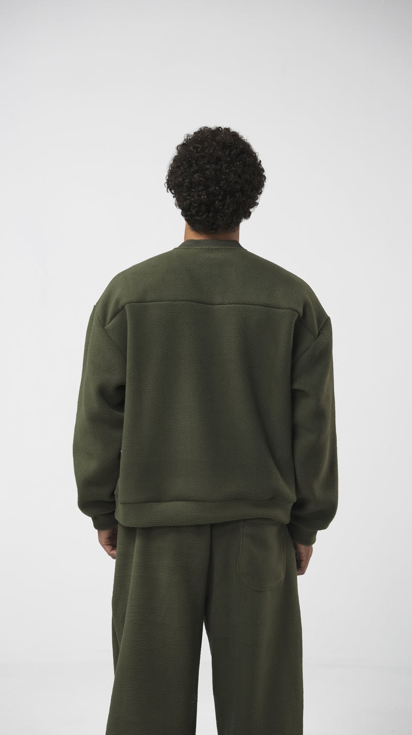 FLEECE 01 — CREW | Olive