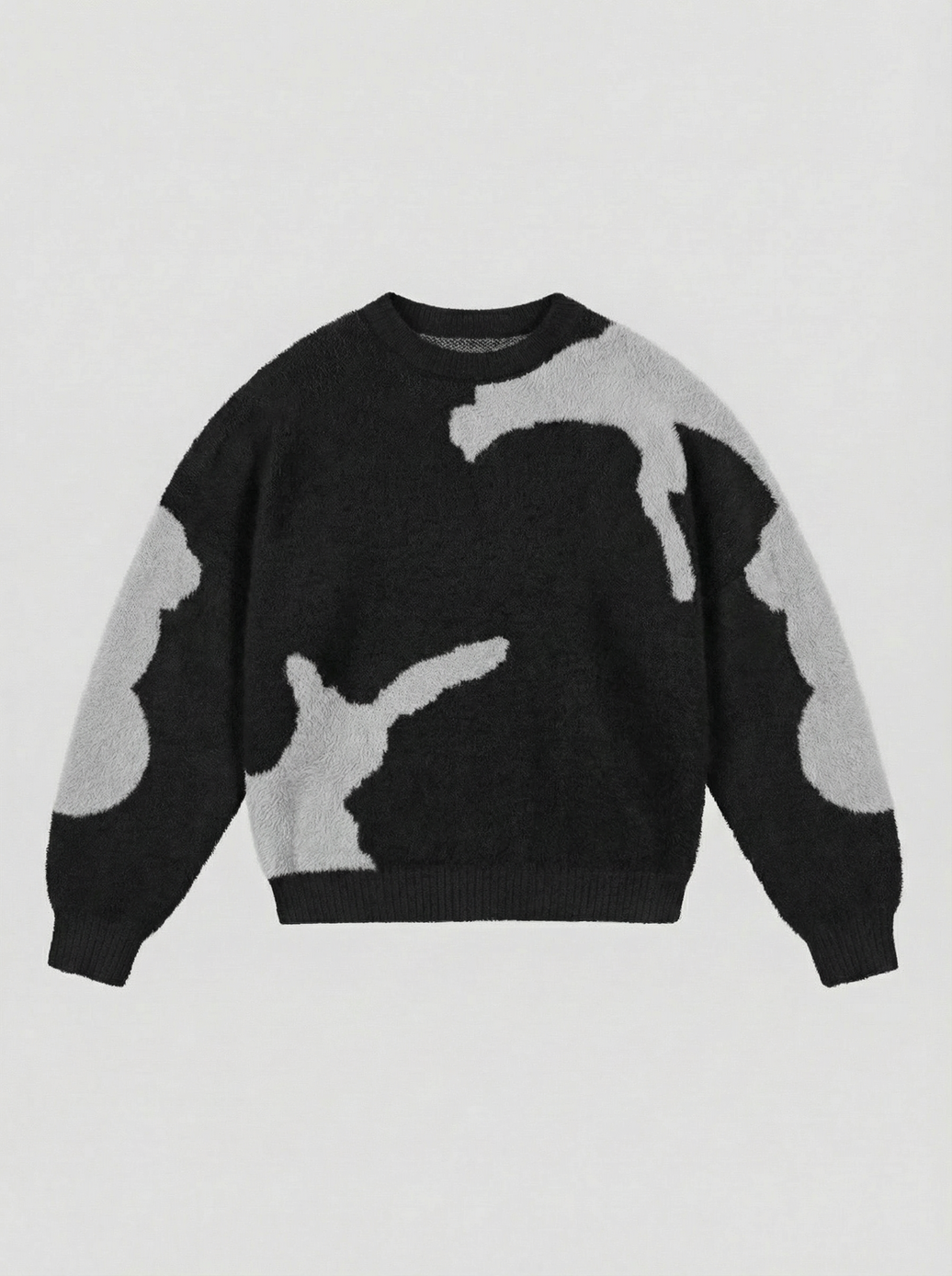 'Black Glitch' Knit Crewneck (Unisex)