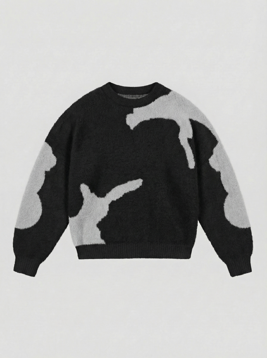 'Black Glitch' Knit Crewneck (Unisex)